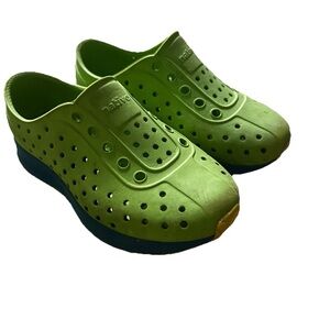 Toddler Native Green Blue Slip On Summer Water Shoes Size 8